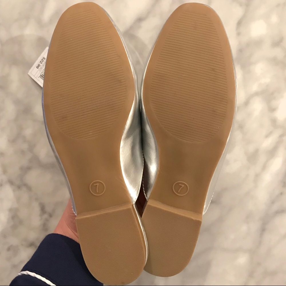 Merona Kona Backless Mule Loafers Silver - Picture 2 of 6